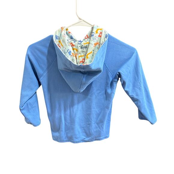 Zutano Unisex Reversible Blue/ Dogs Zip Up Jacket, EUC, Sz 4T (4C) - Picture 2 of 8